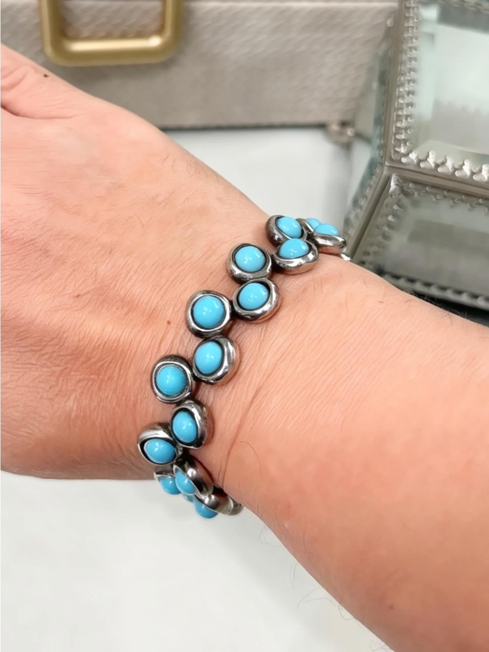 UNO de 50 Silver Turquoise Bracelet - Blue